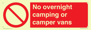 No overnight camping or camper vans